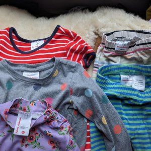 3T Hanna Andersson Lot Organic Cotton Pants Dress Long Sleeve Tops 90cm